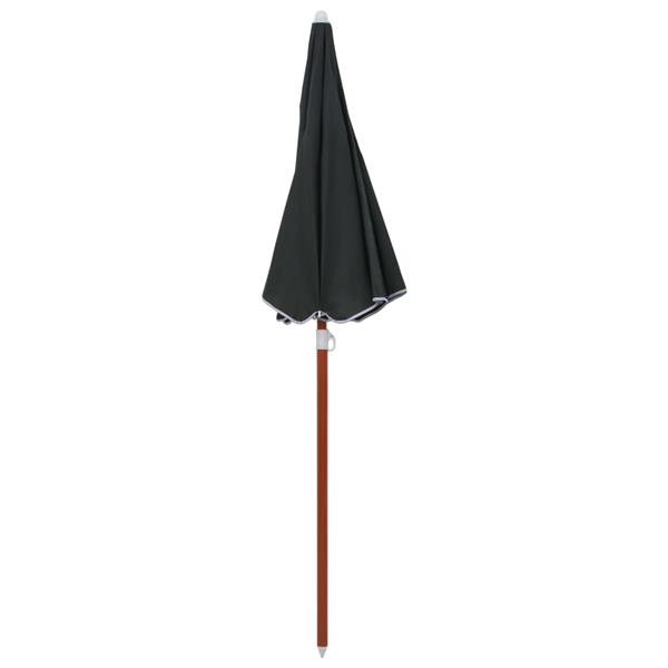 Grote foto vidaxl parasol met stalen paal 180 cm antracietkleurig tuin en terras overige tuin en terras
