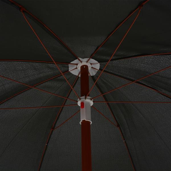 Grote foto vidaxl parasol met stalen paal 180 cm antracietkleurig tuin en terras overige tuin en terras