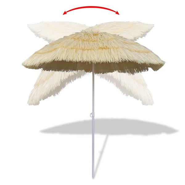 Grote foto vidaxl strandparasol kantelbaar hawaii stijl tuin en terras overige tuin en terras