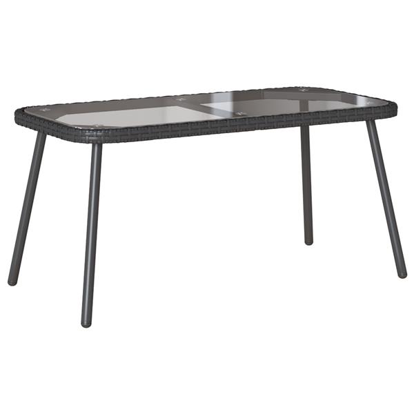 Grote foto vidaxl salontafel 90x45x42 cm poly rattan zwart tuin en terras tuinmeubelen