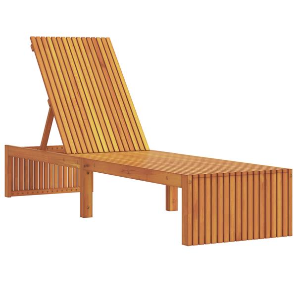 Grote foto vidaxl ligbed 200x55x30 cm massief acaciahout tuin en terras tuinmeubelen