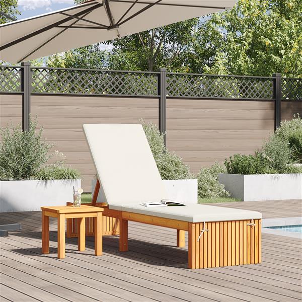 Grote foto vidaxl ligbed 200x55x30 cm massief acaciahout tuin en terras tuinmeubelen