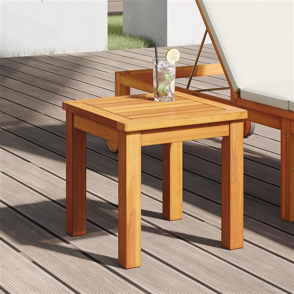 Grote foto vidaxl tuin bijzettafel 35x35x34 cm van massief acaciahout tuin en terras tuinmeubelen