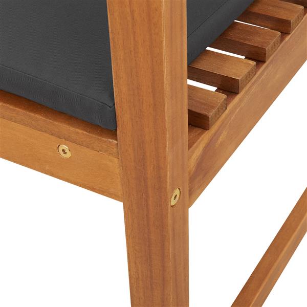 Grote foto vidaxl tuinstoelen 2 st zonder armleuningen met kussens acaciahout tuin en terras tuinmeubelen