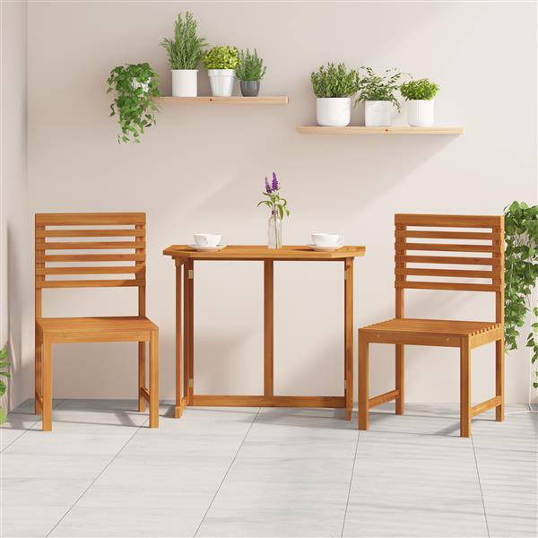 Grote foto vidaxl tuinstoelen 2 st zonder armleuningen massief acaciahout tuin en terras tuinmeubelen