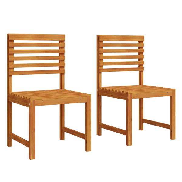 Grote foto vidaxl tuinstoelen 2 st zonder armleuningen massief acaciahout tuin en terras tuinmeubelen