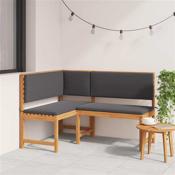 Grote foto vidaxl tuinhoekbank met kussens 140x100x91 cm massief acaciahout tuin en terras tuinmeubelen