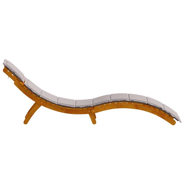 Grote foto vidaxl ligstoelen 2 st met kussens massief acaciahout taupe tuin en terras tuinmeubelen
