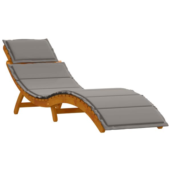 Grote foto vidaxl ligstoelen 2 st met kussens massief acaciahout donkergrijs tuin en terras tuinmeubelen