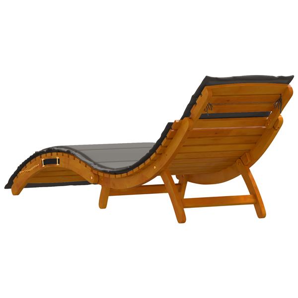 Grote foto vidaxl ligstoelen 2 st met kussens massief acaciahout donkergrijs tuin en terras tuinmeubelen