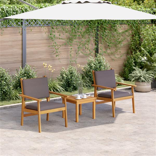 Grote foto vidaxl tuinstoelen 2 st met kussens massief acaciahout tuin en terras tuinmeubelen