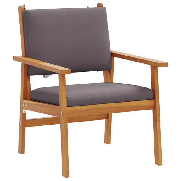 Grote foto vidaxl tuinstoelen 2 st met kussens massief acaciahout tuin en terras tuinmeubelen