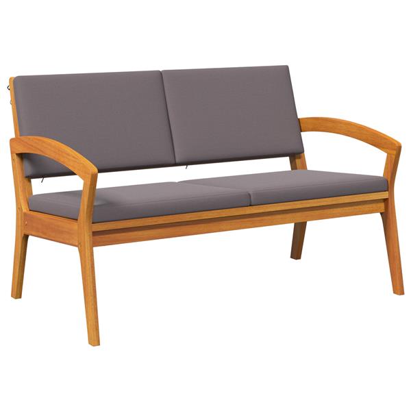 Grote foto vidaxl tuinbank met kussens 115x70x72 cm massief acaciahout tuin en terras tuinmeubelen