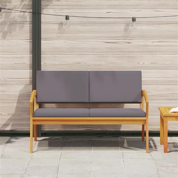 Grote foto vidaxl tuinbank met kussens 115x70x72 cm massief acaciahout tuin en terras tuinmeubelen