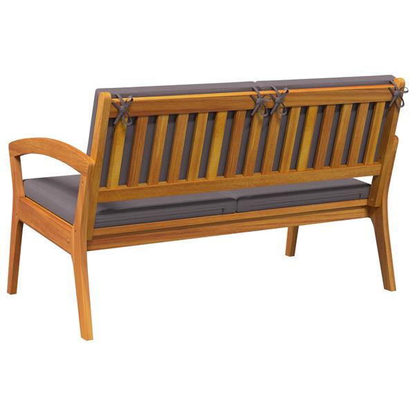 Grote foto vidaxl tuinbank met kussens 115x70x72 cm massief acaciahout tuin en terras tuinmeubelen