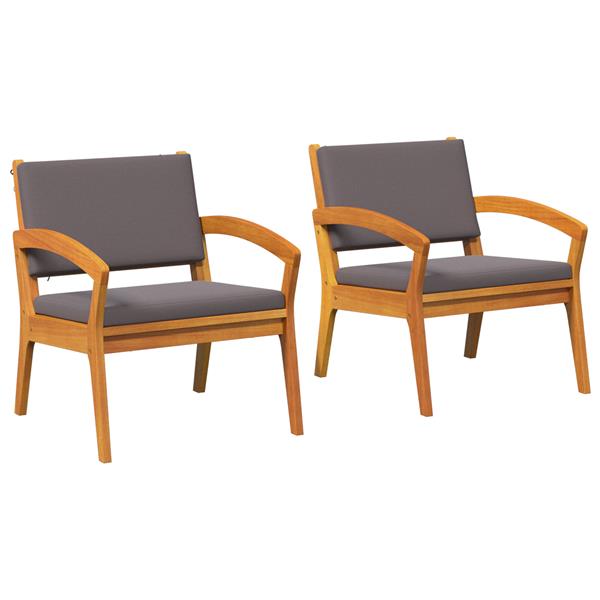 Grote foto vidaxl tuinstoelen 2 st 59 5x70 5x72 5 cm massief acaciahout tuin en terras tuinmeubelen