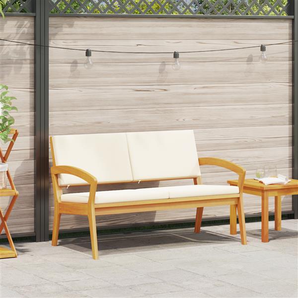 Grote foto vidaxl tuinbank met kussens 115x70x72 cm massief acaciahout tuin en terras tuinmeubelen