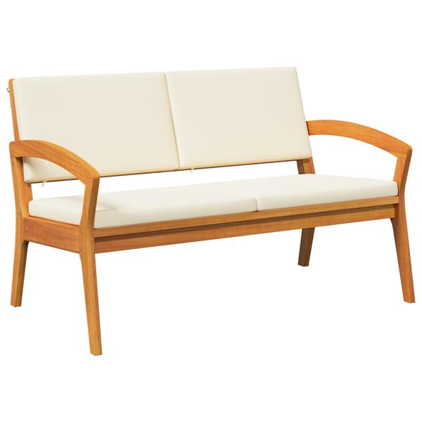 Grote foto vidaxl tuinbank met kussens 115x70x72 cm massief acaciahout tuin en terras tuinmeubelen
