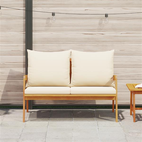 Grote foto vidaxl tuinbank met kussens 115x65x71 cm massief acaciahout tuin en terras tuinmeubelen