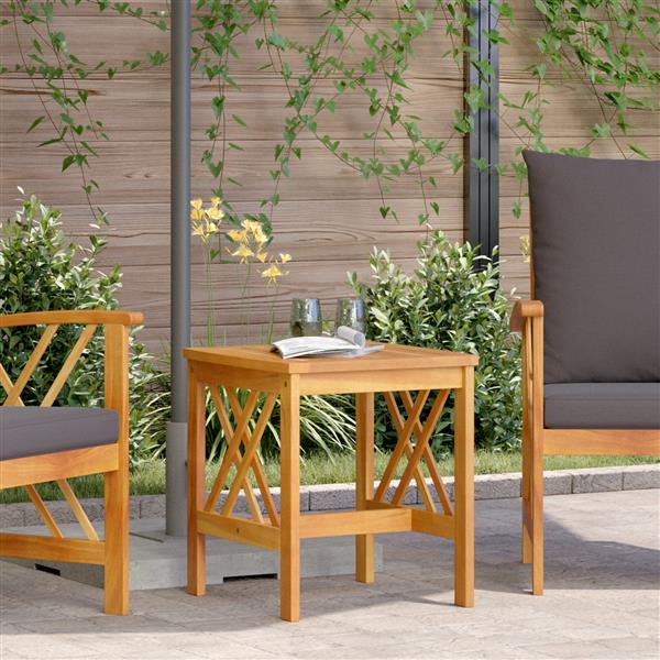 Grote foto vidaxl tuinbijzettafel 45x45x50 cm massief acaciahout bruin tuin en terras tuinmeubelen