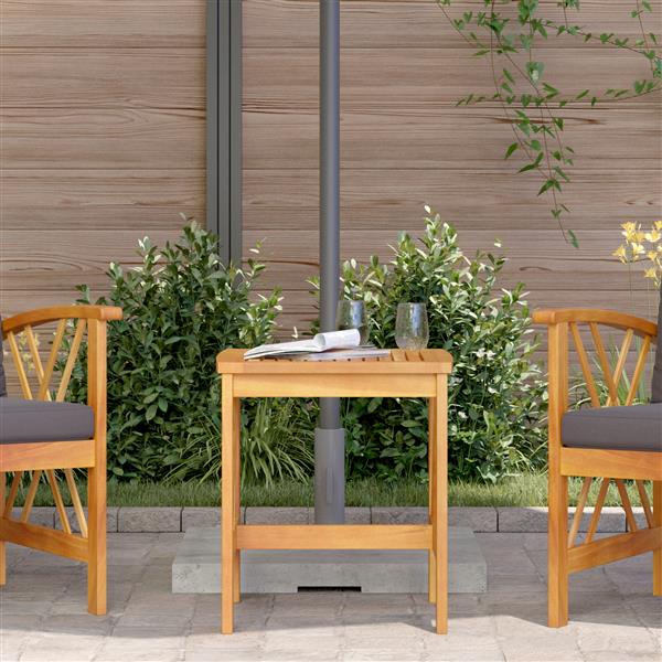 Grote foto vidaxl tuinbijzettafel 45x45x50 cm massief acaciahout bruin tuin en terras tuinmeubelen