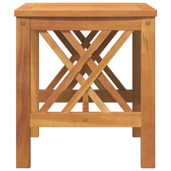 Grote foto vidaxl tuinbijzettafel 45x45x50 cm massief acaciahout bruin tuin en terras tuinmeubelen