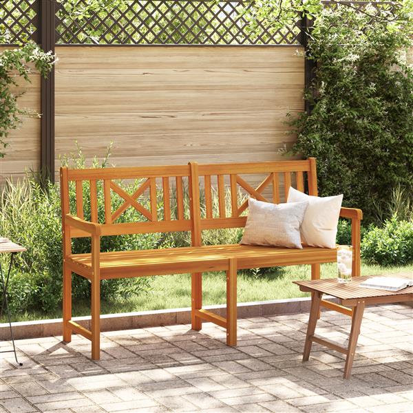 Grote foto vidaxl tuinbank 150x56x90 cm massief acaciahout tuin en terras tuinmeubelen