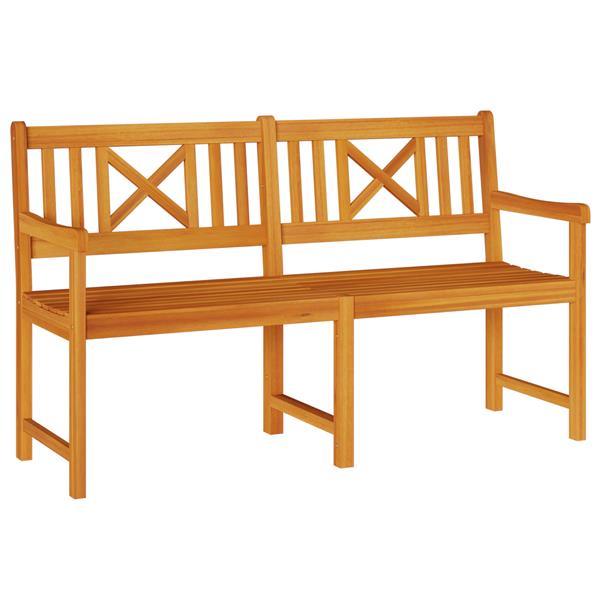 Grote foto vidaxl tuinbank 150x56x90 cm massief acaciahout tuin en terras tuinmeubelen