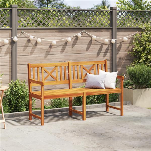 Grote foto vidaxl tuinbank 150x56x90 cm massief acaciahout tuin en terras tuinmeubelen