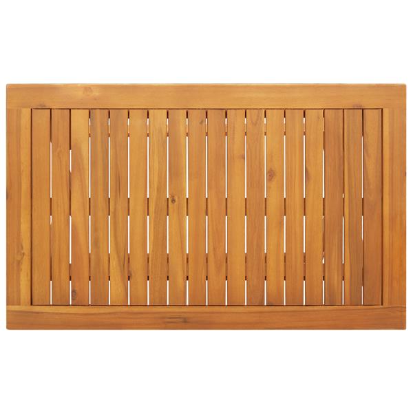 Grote foto vidaxl 5 delige bistro set met kussens van massief acaciahout tuin en terras tuinmeubelen