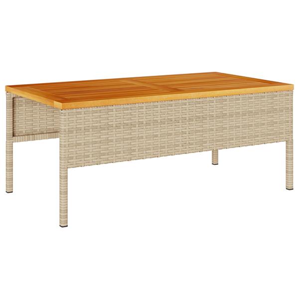 Grote foto vidaxl 6 delige tuinsofa set met kussens beige poly rattan tuin en terras tuinmeubelen