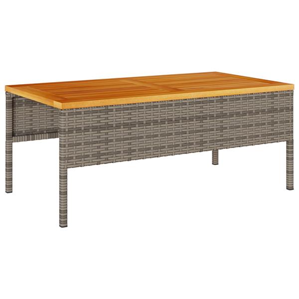 Grote foto vidaxl 6 delige tuinsofa set met kussens in het grijs van poly rattan tuin en terras tuinmeubelen