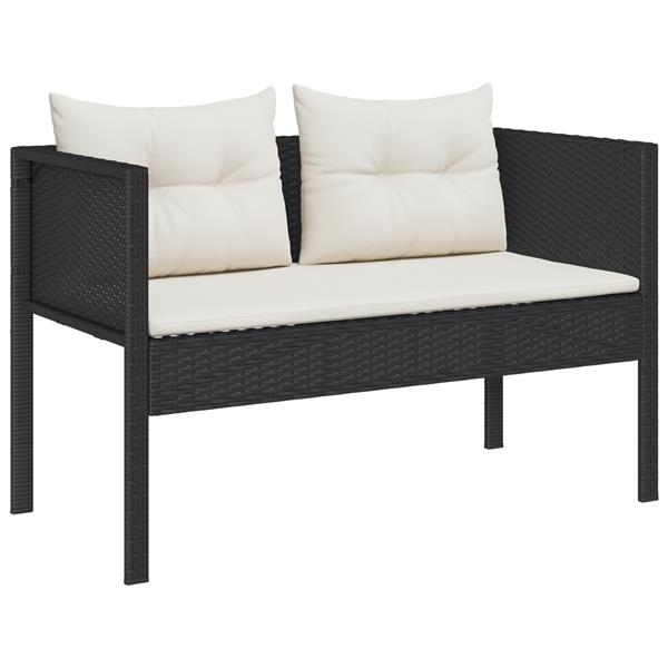 Grote foto vidaxl 6 delige tuinsofa set met kussens in zwart poly rattan tuin en terras tuinmeubelen