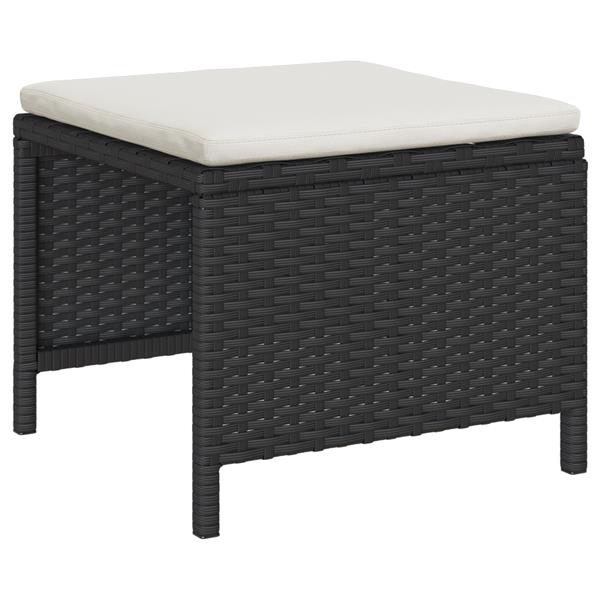 Grote foto vidaxl 6 delige tuinsofa set met kussens in zwart poly rattan tuin en terras tuinmeubelen