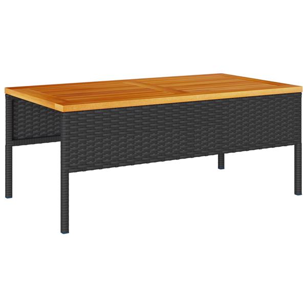 Grote foto vidaxl 6 delige tuinsofa set met kussens in zwart poly rattan tuin en terras tuinmeubelen