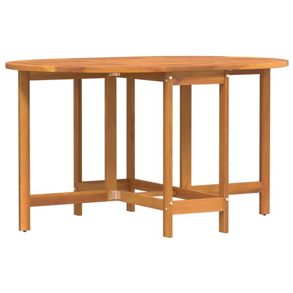 Grote foto vidaxl tuintafel vlinder inklapbaar ovaal 110x60x72 cm acaciahout tuin en terras tuinmeubelen