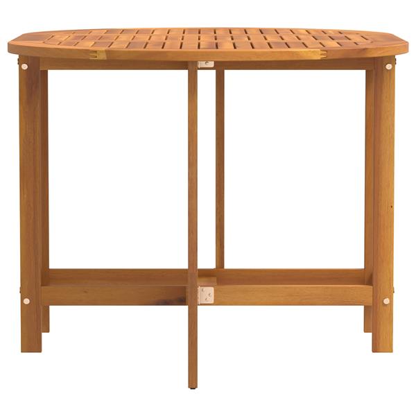 Grote foto vidaxl tuintafel vlinder inklapbaar ovaal 110x60x72 cm acaciahout tuin en terras tuinmeubelen