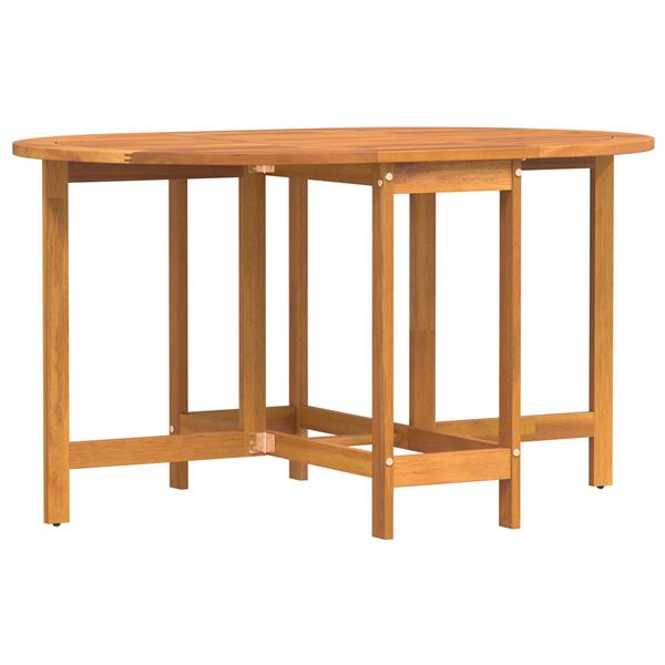 Grote foto vidaxl tuintafel vlinder inklapbaar ovaal 110x60x72 cm acaciahout tuin en terras tuinmeubelen