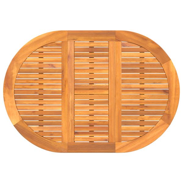 Grote foto vidaxl tuintafel vlinder inklapbaar ovaal 110x60x72 cm acaciahout tuin en terras tuinmeubelen