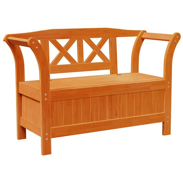 Grote foto vidaxl tuinopbergbank acacia 119x76x44 cm massief hout tuin en terras tuinmeubelen