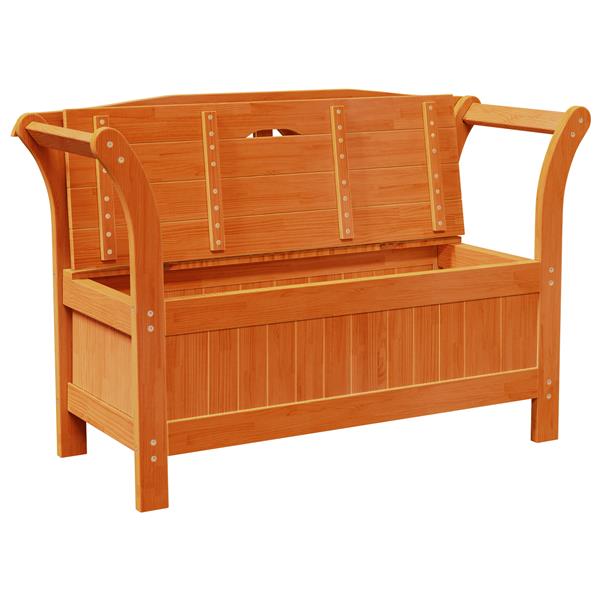 Grote foto vidaxl tuinopbergbank acacia 119x76x44 cm massief hout tuin en terras tuinmeubelen