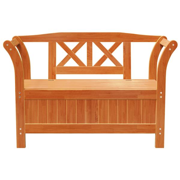 Grote foto vidaxl tuinopbergbank acacia 119x76x44 cm massief hout tuin en terras tuinmeubelen