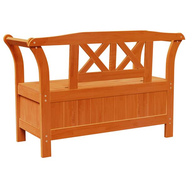 Grote foto vidaxl tuinopbergbank acacia 119x76x44 cm massief hout tuin en terras tuinmeubelen