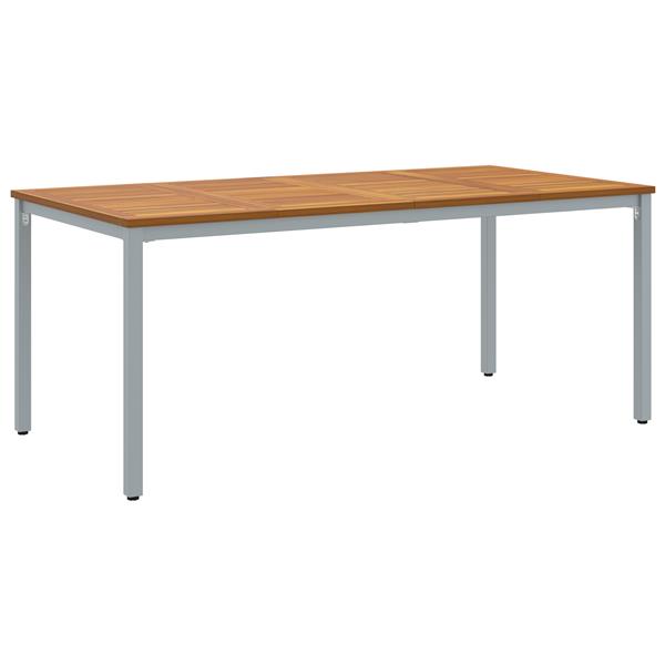 Grote foto vidaxl tuin tafel 180x90x75 cm massief acacia hout en metaal tuin en terras tuinmeubelen