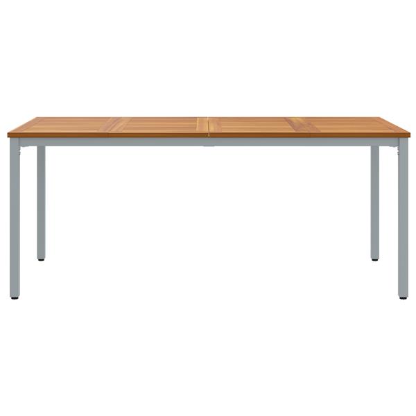 Grote foto vidaxl tuin tafel 180x90x75 cm massief acacia hout en metaal tuin en terras tuinmeubelen