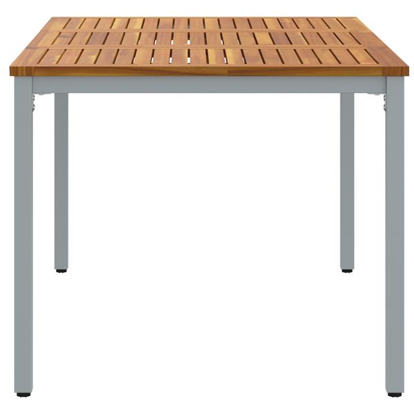 Grote foto vidaxl tuintafel 150x90x75 cm van massief acacia hout en metaal tuin en terras tuinmeubelen