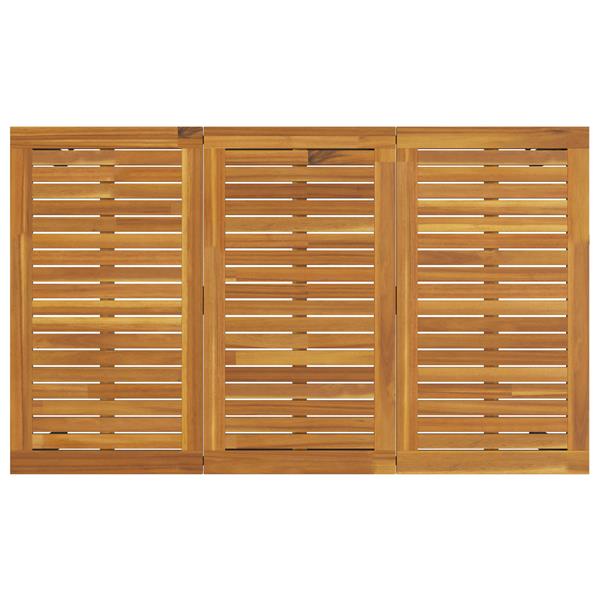 Grote foto vidaxl tuintafel 150x90x75 cm van massief acacia hout en metaal tuin en terras tuinmeubelen