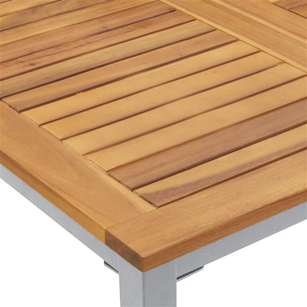 Grote foto vidaxl tuintafel 150x90x75 cm van massief acacia hout en metaal tuin en terras tuinmeubelen