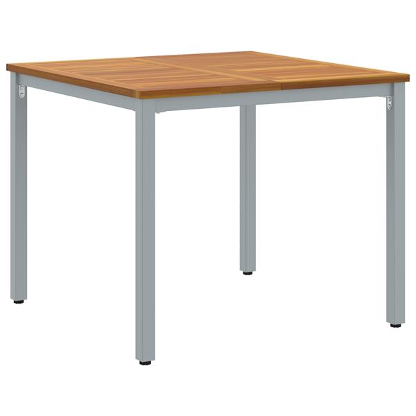 Grote foto vidaxl tuin tafel 90x90x75 cm van massief acacia hout en metaal tuin en terras tuinmeubelen