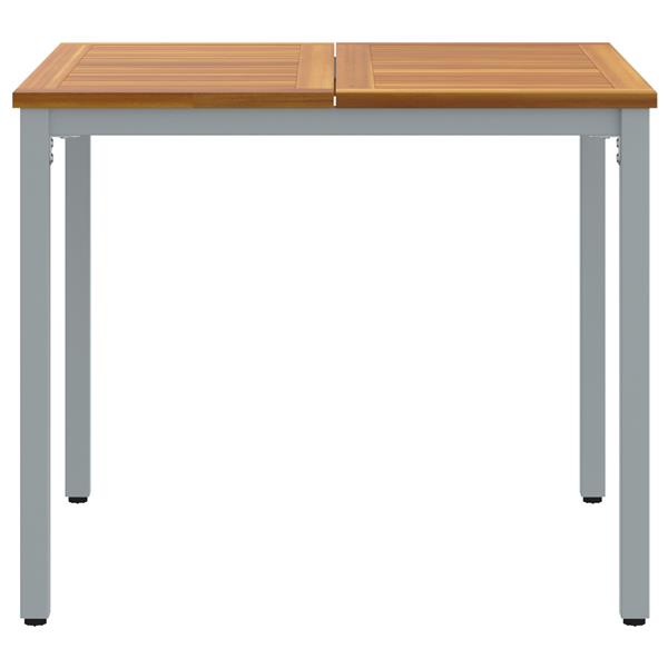 Grote foto vidaxl tuin tafel 90x90x75 cm van massief acacia hout en metaal tuin en terras tuinmeubelen